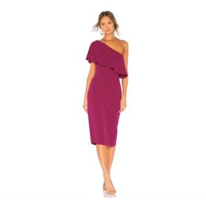 Revolve Lovers + Friends “Bentley” One Shoulder Midi Dress